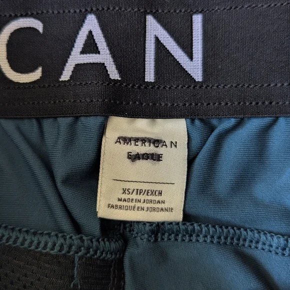 American Eagle Blue Joggers Relaxed Fit Elastic Waist - Picture 3 of 3